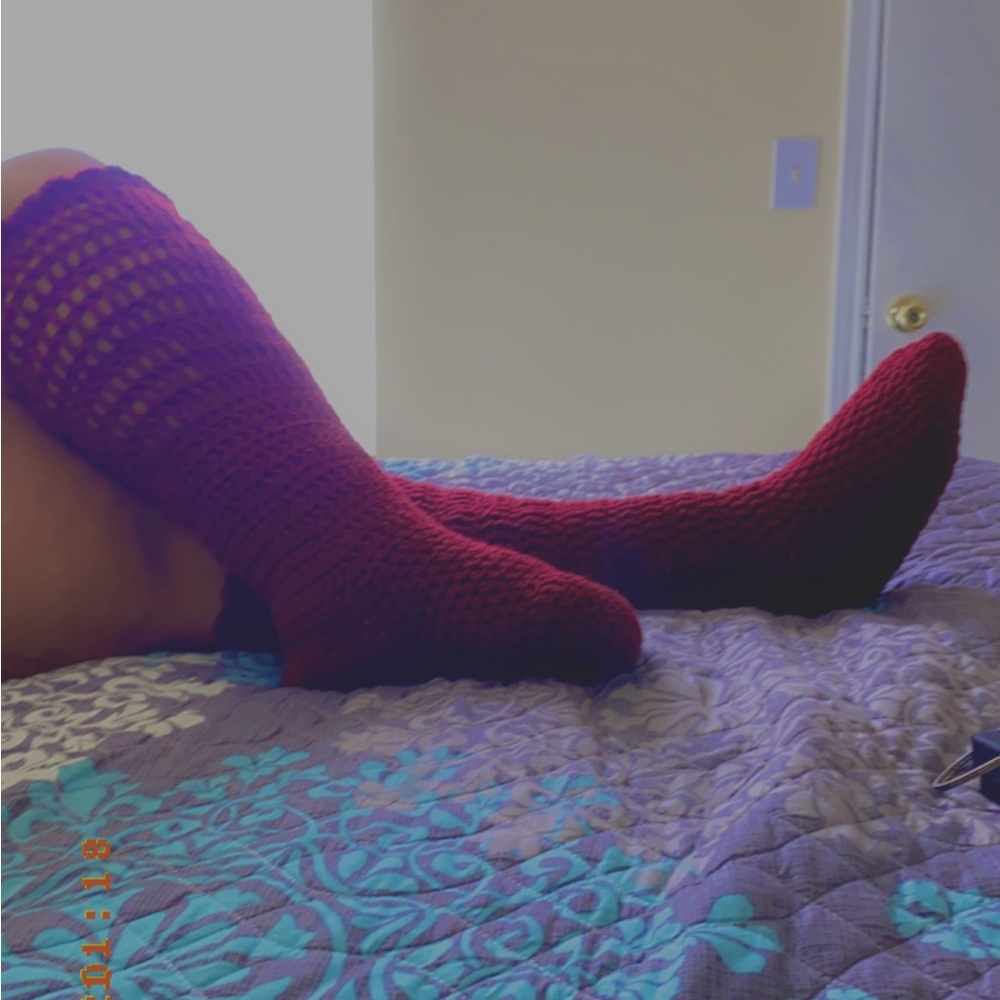 Tee & Dee’s Crochet Knee high socks